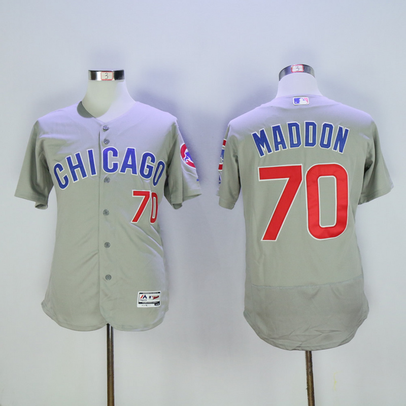 Men Chicago Cubs #70 Maddon Grey Chicago Edition MLB Jerseys->chicago cubs->MLB Jersey